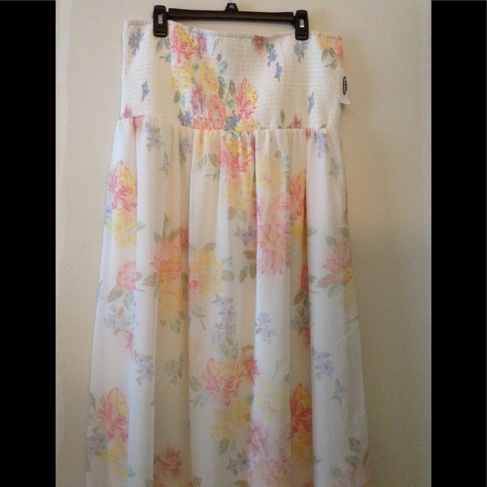 Old Navy Floral Tube Maxi Dress